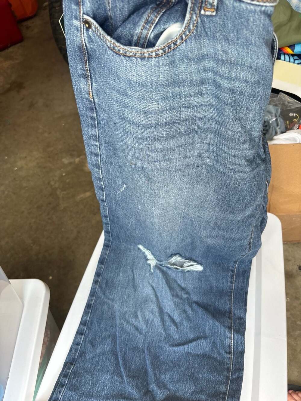 Wild Fable Low-Rise Baggy Jeans Rigid Denim Size 12 / 31" Inseam Blue